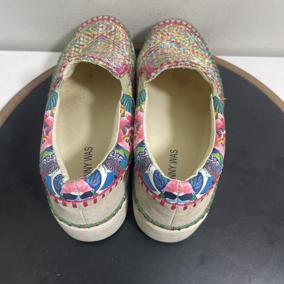 Johnny Was Shoes Womens Size 9 Medium Patchwork Slip-On Platform Floral Boho - Picture 9 of 13